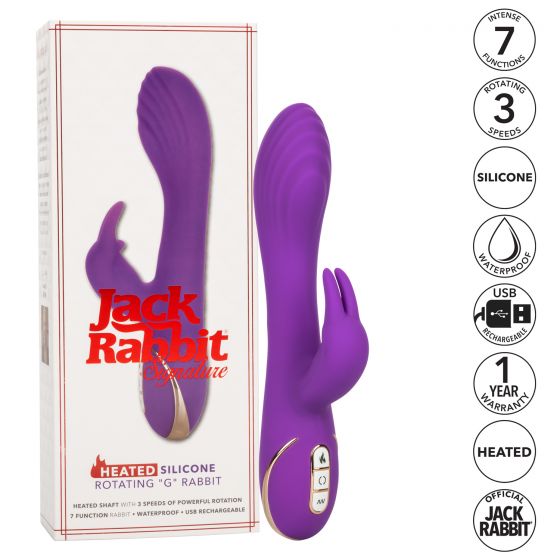 Jack Rabbit Signature Heated Silicone Rotating "G" Rabbit