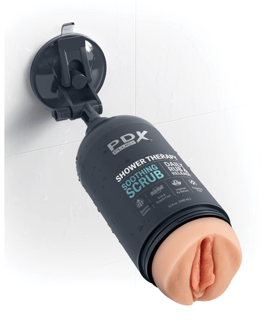Pipedream Products Masturbator Shower Therapy Discreet Realistic Stroker with Mount - Vanilla