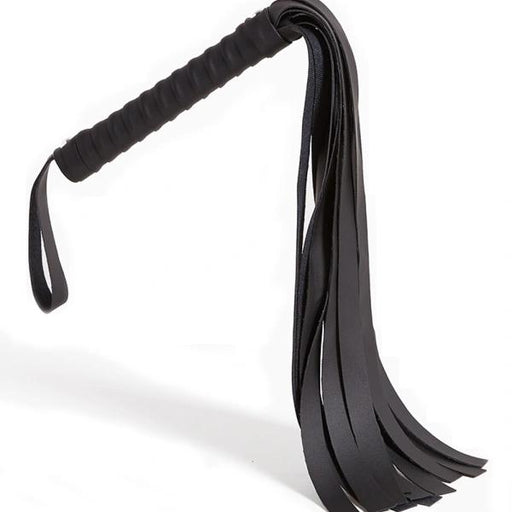 Sex and Mischief Black Faux Leather Flogger