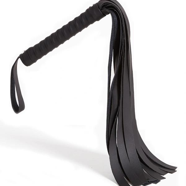 Sex and Mischief Black Faux Leather Flogger