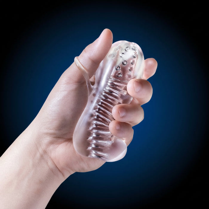 Rize Squeezy Clear Textured Compact Stroker