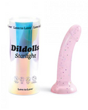 Lovely Planet Dildo Starlight Pink Glitter 7 inch Silicone Dildo
