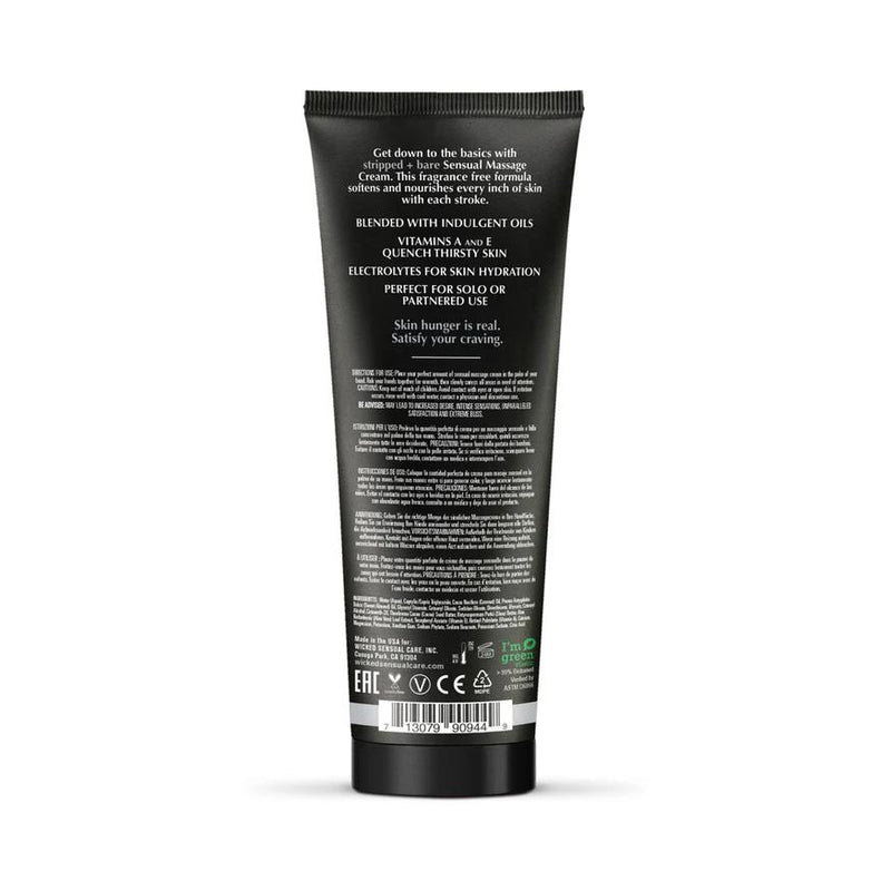 Wicked Sensual Massage Cream - Stripped Bare Unscented