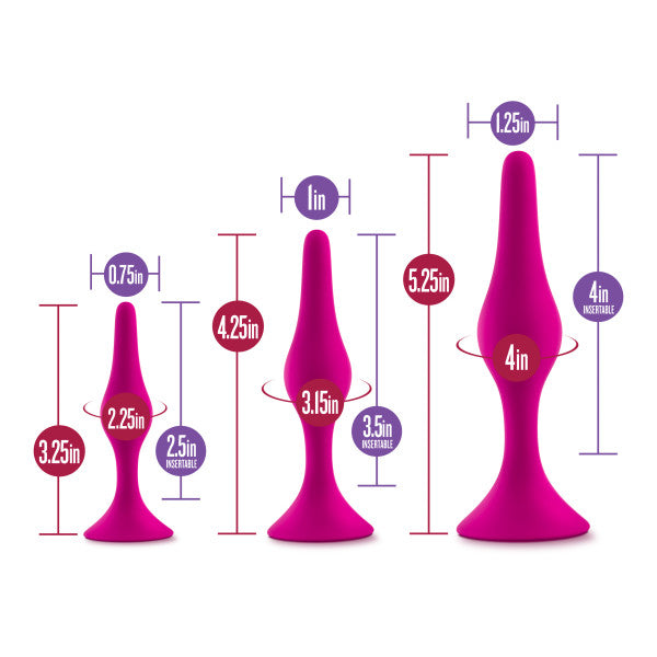 Luxe Beginner 3 Plug Anal Trainer Set
