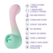 Melody Double Ended Licking Tongue & G-Spot Vibrator