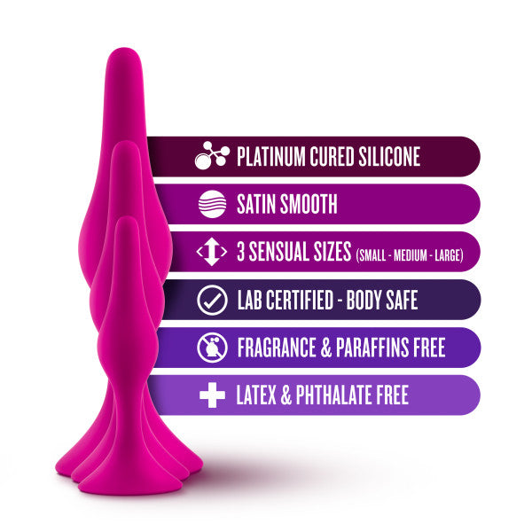 Luxe Beginner 3 Plug Anal Trainer Set