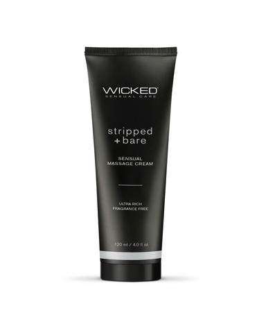 Wicked Lubes Massage Oil Wicked Sensual Massage Cream - Stripped Bare Unscented