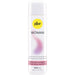 Pjur Woman Silicone Based Personal Lubricant 100 ml comes in a white bottle with a yellow logo and pink label (“Soft formula, no fragrance”). This long-lasting lubricant provides smooth glide. Packaging text is in English and French.