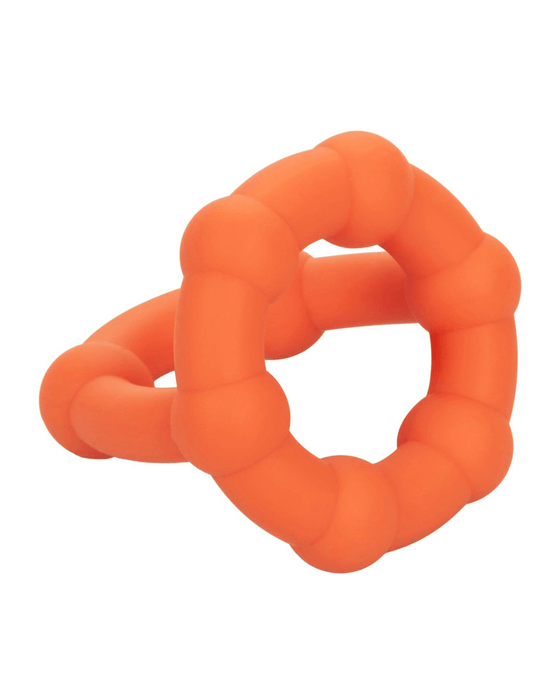CalExotics Cock Ring Alpha Silicone All Star Beaded Cock and Ball Ring
