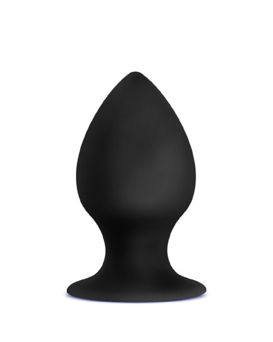 Blush Novelties Butt Plug Anal Adventures Silicone Medium Stout Butt Plug - Black