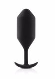 B-Vibe Butt Plug Black B-vibe Snug Plug 4 Weighted Silicone Butt Plug - 257 grams - Black