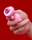 b-Vibe Anal Toy B-vibe Vibrating Heart Shaped Jewel Anal Plug S/M - Pink