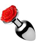 XR Brands Butt Plug Booty Sparks Red Rose Anal Plug - Small