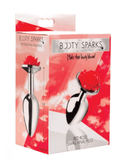 XR Brands Butt Plug Booty Sparks Red Rose Anal Plug - Small