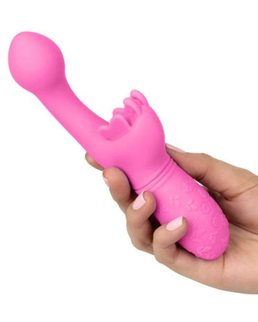 CalExotics Vibrator Butterfly Kiss Rechargeable Silicone Vibrator - Pink