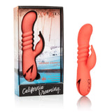 CalExotics Rabbit Vibrator California Dreaming Orange County Cutie Thrusting Rabbit Vibrator