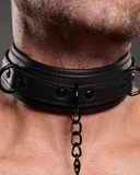 XR Brands Nipple Play Collared Temptress Collar with Nipple Clamps
