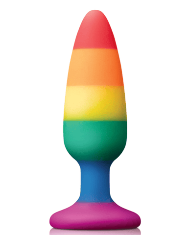 NS Novelties Anal Toy Colours Pride Edition Silicone Butt Plug - Medium Rainbow