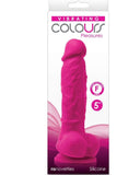 NS Novelties Dildo Colours Realistic 5 Inch Silicone Vibrating Dildo -Pink