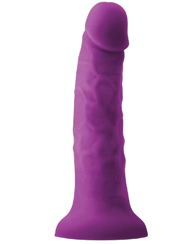 NS Novelties Dildo Colours Realistic 7 Inch Silicone Vibrating Dildo - Purple