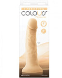 NS Novelties Dildo Colours Realistic 7 Inch Silicone Vibrating Dildo - Vanilla