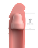 Pipedream Products Penis Extension Fantasy 7 Inch Silicone Penis Extension with 1 inch Plug - Vanilla