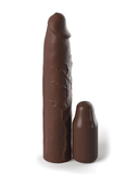 Pipedream Products Penis Extension Fantasy 9 Inch Silicone Penis Extension with 3 inch Plug - Chocolate