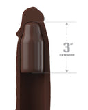Pipedream Products Penis Extension Fantasy 9 Inch Silicone Penis Extension with 3 inch Plug - Chocolate