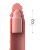 Pipedream Products Penis Extension Fantasy 9 Inch Silicone Penis Extension with 3 inch Plug - Vanilla