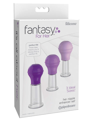 Pipedream Products Nipple Pump Fantasy For Her Nipple Enhancer Set of 3