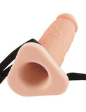 Pipedream Products Penis Extension Fantasy X-tensions 8" Silicone Hollow Penis Extension - Vanilla