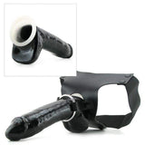 Pipedream Products Strap Ons Fetish Fantasy Mr. Big Hollow 8 inch Strap On Black Dildo and Harness