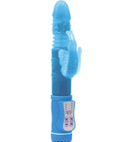 NS Novelties Vibrator Firefly Glow In the Dark Lola Thrusting Rabbit Vibrator - Blue