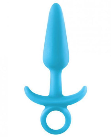 NS Novelties Butt Plug Blue Firefly Prince Glow In The Dark Silicone Butt Plug - Small