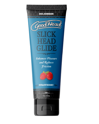 Doc Johnson Oral Sex Aid GoodHead Slick Head Flavored Glide - Strawberry 4 oz