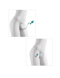 Pipedream Products Butt Plug Hookup White Crotchless Panties & Secret Gem Butt Plug - Size S-L