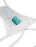 Pipedream Products Vibrator Hookup White G-String Panties with Remote Bullet + Butt Plug - Size S-L