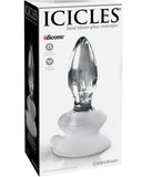 Pipedream Products Anal Toy Icicles No 91 Glass Anal Plug with Suction Cup