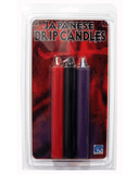 Doc Johnson Candle Japanese Drip Candles - 3 Pack Multi-Colored