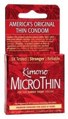 Kimono Condoms Kimono Microthin Latex Condoms 3Pk