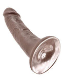 Pipedream Products Dildo King Cock 6 Inch Suction Cup Dildo - Chocolate