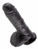 Pipedream Products Dildo King Cock 8 Inch Suction Cup Dildo with Balls - Black