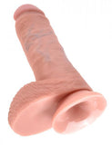 Pipedream Products Dildo King Cock 8 Inch Suction Cup Dildo with Balls - Vanilla