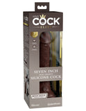 Pipedream Products Dildo King Cock Elite 7" Silicone Dual Density Dildo - Chocolate
