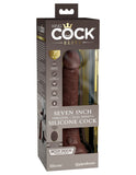 Pipedream Products Dildo King Cock Elite 7" Vibrating Silicone Dual Density Dildo - Chocolate