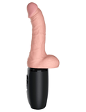 Pipedream Products Dildo King Cock Plus 6.5 Inch Thrusting Heating Cock with Balls - Vanilla