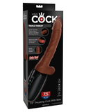 Pipedream Products Dildo King Cock Plus 7.5 Inch Thrusting Heating Cock with Balls - Chocolate
