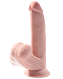 Pipedream Products Dildo King Cock Plus 8 Inch Dildo with Swinging Balls - Vanilla