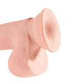 Pipedream Products Dildo King Cock Plus Triple Density 7.5 Inch Dildo with Balls - Vanilla