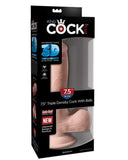 Pipedream Products Dildo King Cock Plus Triple Density 7.5 Inch Dildo with Balls - Vanilla